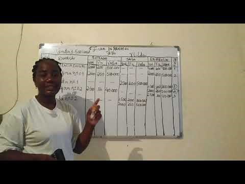 ficha de armazém- método de Fifo