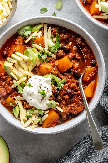 Black Bean Butternut Squash Turkey Chili