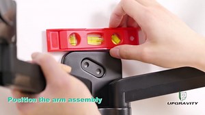 Dual Monitor Wall Mount, Double Monitor Wall Stand for Two 17-32 inch Flat Computer Screens, Height Adjustable Gas Spring Mounted Bracket Arms Hold up to 17.6lbs, VESA 75/100