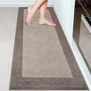 Machine Washable Kitchen Rug 24" x 70", Non Slip Kitchen Mat for Floor, Absorbent Entrance Runner Rug for Bedroom, Hallway, Bathroom, Door (Roll Packing)