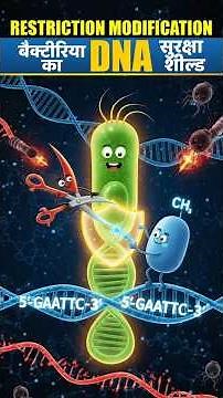 🔬 Restriction Modification कैसे करता है DNA को Cut? जानिए मजेदार Biological Logic! #BiologyShorts