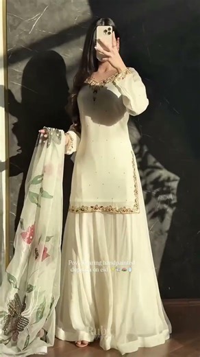 Elegant Half White Embroidered Dress 😍 | Stylish Outfit Ideas 2026