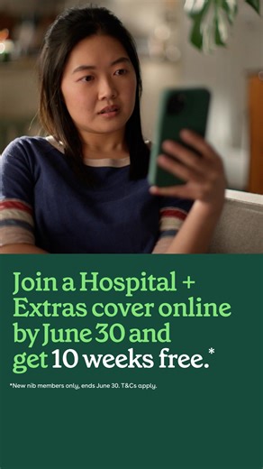 59 reactions | Joining a combined cover online with nib by June 30 will get you 10 weeks free*. Potentially amazing. *T&Cs apply. | nib health | Facebook