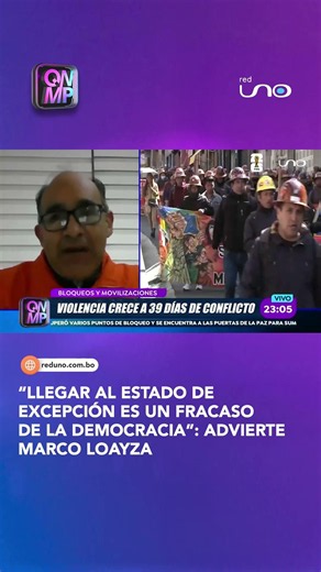 "Reaching a state of emergency is a failure of democracy," warns Marco Loayza