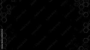 Shockwave tranzitions.3 shape hexagon explosion animations.Technological HUD 2D graphic template.Black and white for luma and alpha matte.