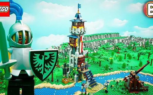 乐高31120创意百变3合1系列中世纪城堡快速拼搭定格动画第一部分