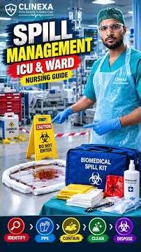 SPILL MANAGEMENT | ICU & WARD 🧤 #nurse #internationallyeducatednurse #hospital