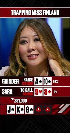 Miss Finland with the Clutch Fold #PokerStars #SharkCage