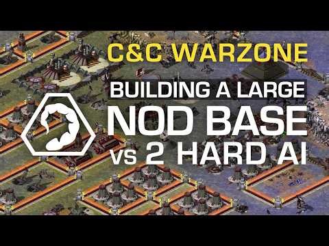 Command & Conquer: Tiberian Sun WarZone | Building a Large Nod Base VS 2 Hard GDI