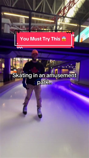 Thrilling Ice Skating Adventure at Amusement Park