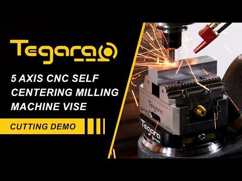 Cutting Demo | Tegara 5 Axis CNC Self Centering Vise and Quick Base