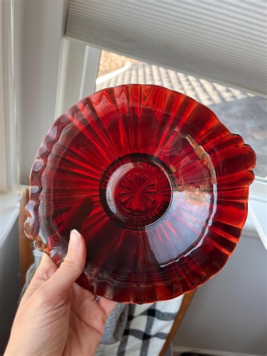 Vintage Candy Dish Depression Glass Royal Ruby Anchor Hocking 1940's - Etsy