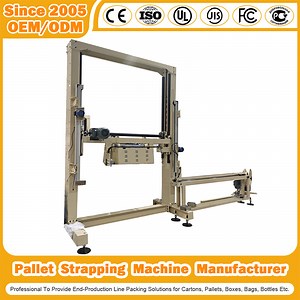 [Hot Item] Automatic Pallet Wrapping Strapping Machine Stretch Packing Rotary Arm Sealing Online Vertical Strapper Inline Pallet Side/Top-Seal/Horizontal Strapping Machine