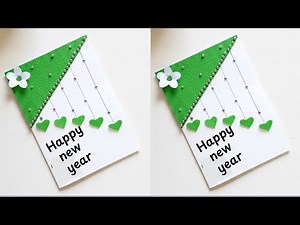 Easy & Elegant DIY New Year Card | Handmade Heart Greeting Card Tutorial