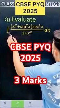 Q) Integration ∫ ((𝑥^2+sin^2 𝑥) sec^2 𝑥)/(1+𝑥^2 ) 𝑑𝑥 #maths #cbse #maths #cbse2026
