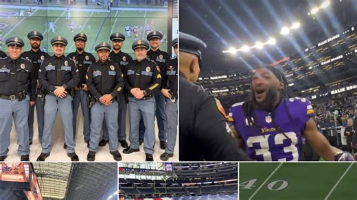 El Paso law enforcement carry US flag at Cowboys vs Vikings game
