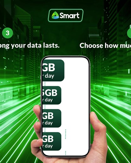 Long weekend loading? 💚 Choose how much data you need and when it expires because real control means staying connected your way. With Smart Daily Data, you can choose what fits your plans and stay connected while you unwind. Load Daily Data now: https://smrt.ph/DailyDataOLS 📱 | Smart Communications, Inc.