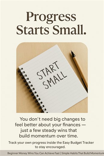 Beginner Money Wins You Can Achieve Fast | Simple Habits That Build Momentum