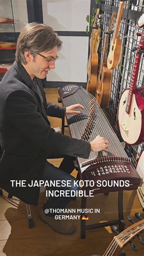 Brandon Acker on Instagram: "The incredible sound of the Chinese Guzheng (I was corrected. The koto is similar but with less strings) Played at @thomann.music in Germany 🇩🇪 #koto #Japan #music #guitar #instrument #classicalguitar #thomann #Germany"