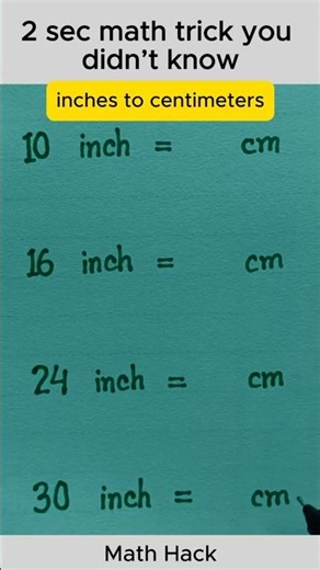 inches to centimeters #mathskills #maths #maths #12thmathobjectiveforboardexam2023 #knowledge