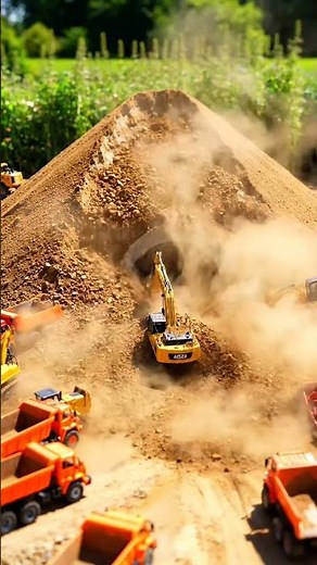 Mini Excavator Digs EPIC Tunnel! 🚧 Toy Construction Site Action!