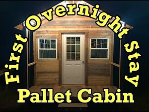 Hunting Cabin Built With Free Pallet Wood Pt.11 - Mini Cabin, Pallet Building, Pallet Shed Complete