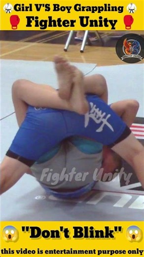 Girl vs Boy BJJ - Unexpected Finish 😱 #nogi #wrestling #shorts