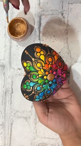 Rainbow Mandala Heart 🎨🌈 #mandala #mandalas #stonepainting #mandalastone #rainbowart #rainbowpainting #dotmandala #artoftheday #dotpainting #love #artofpoints #art #artist #paintings #satisfying #acrylicpainting #satisfyingvideo #creativeart #heart #acrylicart #beautifulart #artprocess | Art of Points