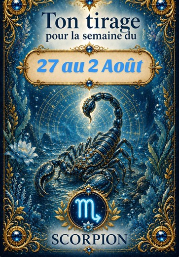 Scorpion ton tirage pour la semaine du 27 au 2 août ? #scorpion #tarot #pourtoi #oracle #message