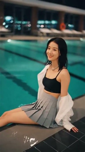 From City Streets to Poolside: An 18-Year-Old Supermodel's Cinematic Swim Vlog | 85mm Miniskirt Look