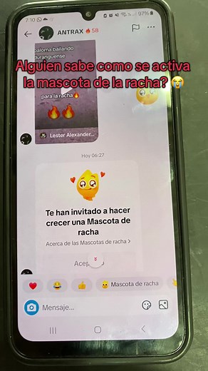 Cómo activar la mascota de racha en tu chat