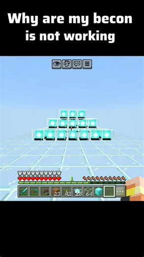 Why Is My Beacon Not Working? 😭 | Minecraft #shorts #minecraft #minerush #trend