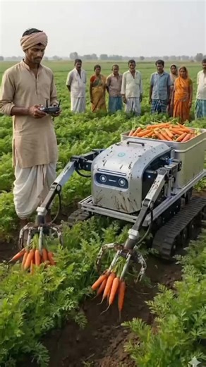 AI Farming Robot Harvesting Carrots Like Humans | Future Agriculture Technology 🥕#shorts #technology #agriculture #automobile #fyp