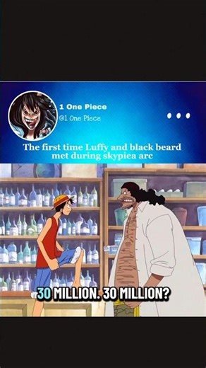 Luffy and black beard meet for the first time in one piece #onepiece #animeedit #anime #shorts