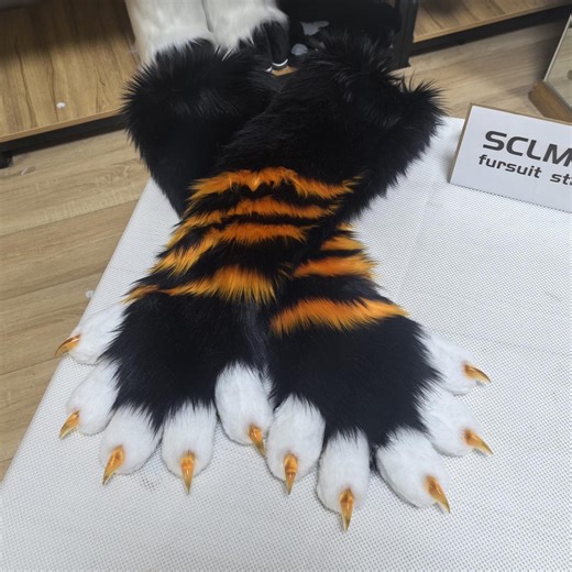 New Version 5 Fingers Fursuit Paws - Custom Furry Wolf Gloves - Cospaly - Etsy