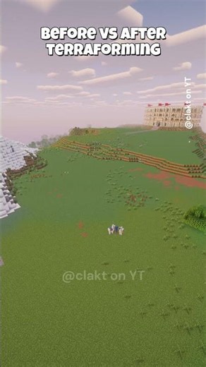 From Messy Terrain to Flat Land 🌿 #beforeafter #minecraft #terraforming