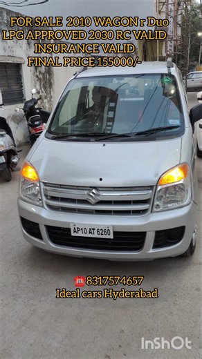 SOLD OUT. 2010 WAGON R DUO LPG FOR SALE IN HYDERABAD RC VALIDITY 2030 #idealcarshyderabad #wagonr
