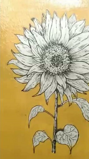 How to Draw A Sunflower | Botanical Line Drawing