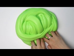 How To Make Giant Soft Fluffy Slime ♡ DIY Jumbo Stretchy Lemon Lime Slime! ASMR Slime!