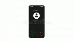 Animated Incoming Call on Phone Display Stock Footage - Video of call, modern: 404766708