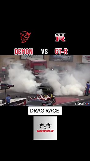 Dodge Challenger Demon vs Nissan GT-R R35 Drag Race Comparison