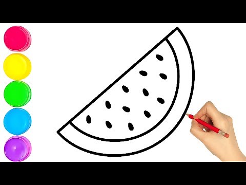 How To Draw WaterMelon 🍉 Drawing Very Easy Step By Step