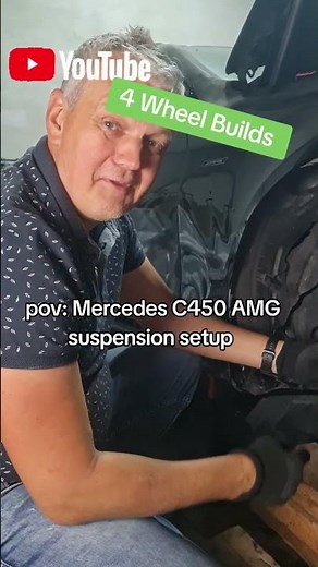 Suspension setup on my Mercedes Benz C450 AMG Sport 😉 #mercedes #amg #suspension #benz #c43 #racing