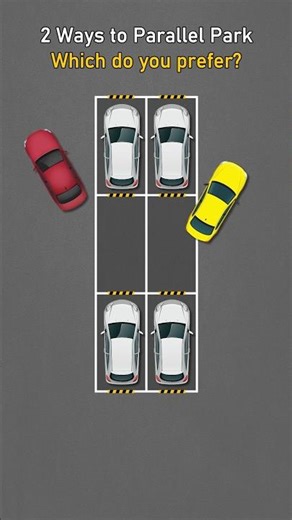 🅿️2 Ways to Parallel Park. Which do you prefer?#driving #parking #parallelparking #drivinglessons