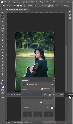 AI Background Change in Photoshop 2025