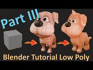 Tutorial Blender Low Poly Boxmodeling Part3: Color and Fur #puppy #blendertutorial
