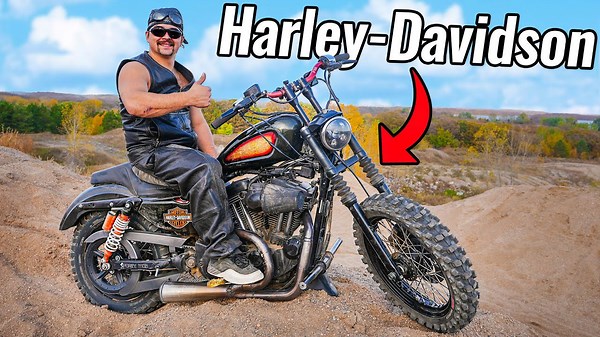 Watching a Harley Sportster tackle dirt!
