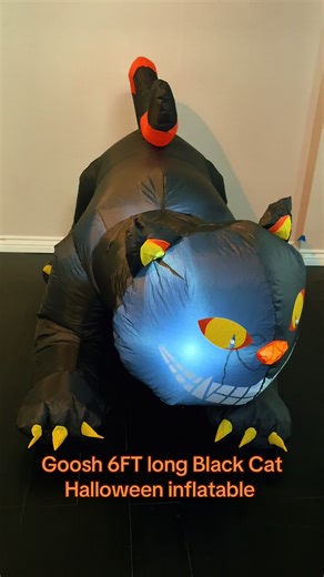 Goosh 6FT long Black Cat Halloween inflatable #ad #sponsored