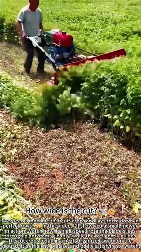 Fast Cutter Bar Lays Crops Neatly! 😮🌾