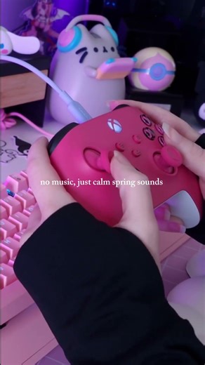 🌸🌱🎮✨🩵 spring focus hits different #study #asmr #spring #gaming #gamingsetup #focus #relaxing